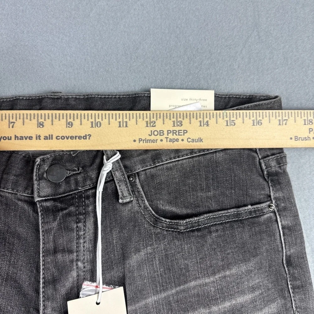 MNMl M56 Jeans Men's 33x34 Gray Slim Skinny Ankle Zipper Stretch Grunge Rock